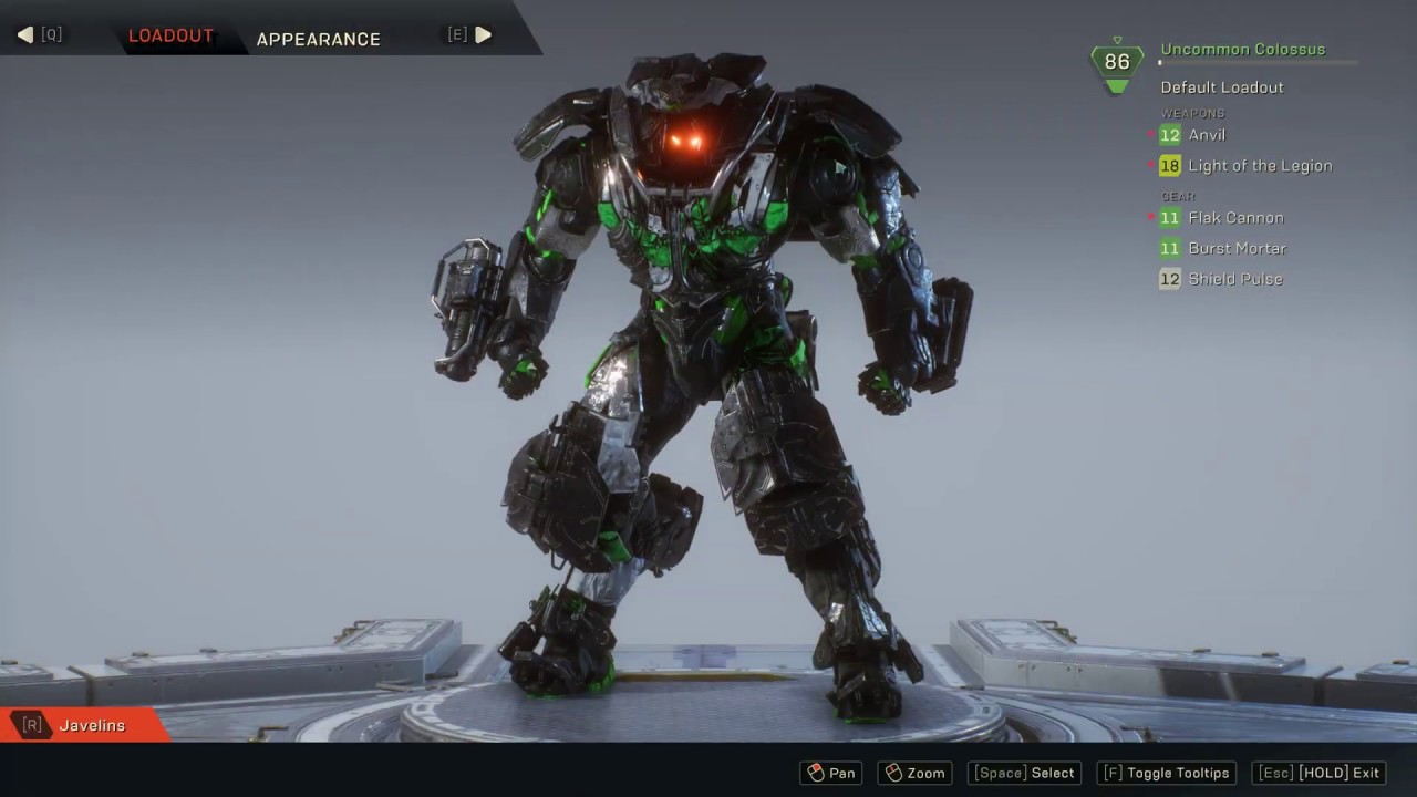 Anthem colossus solo build